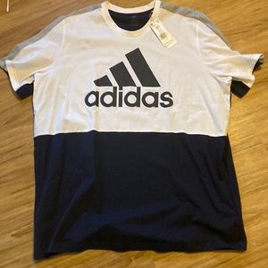 Adidas blue and white t-shirt(brand new)